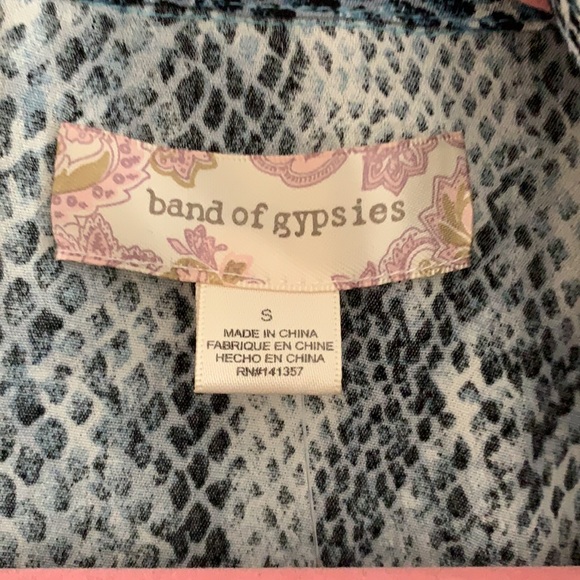 Blue Snake Print Unstructured Blazer-size Small - Picture 4 of 7